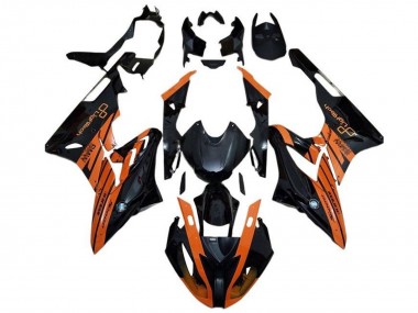 Beste BMW S1000RR Motorrad Verkleidung 2015-2016 - Orange Glanzendes Schwarz