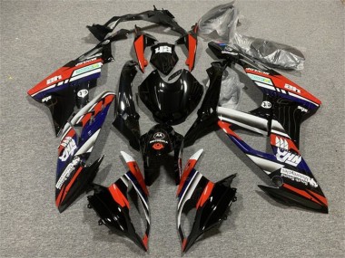 Beste BMW S1000RR Motorrad Verkleidung 2015-2016 - Weiss Rot Blau Glanzendes Schwarz Streifen