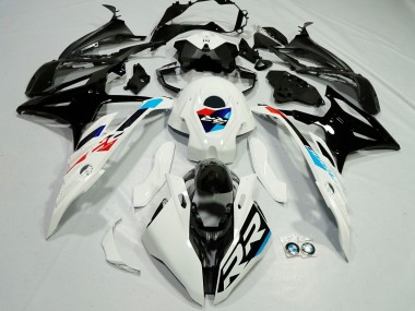 Beste BMW S1000RR Motorrad Verkleidung 2023-2024 - Weiss Hellblau Rot Glanzendes Schwarz