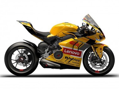 Beste Ducati Panigale V4 V4S Motorrad Verkleidung 2022-2024 - Gelb Rot Lenovo