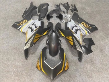 Beste Ducati Panigale V4 V4S Motorrad Verkleidung 2020-2021 - Weiss Gold Matt Schwarz