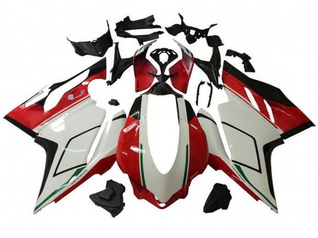 Beste Ducati 959/1299 Motorrad Verkleidung 2015-2020 - Weiss Rot Grun Glanzendes Schwarz