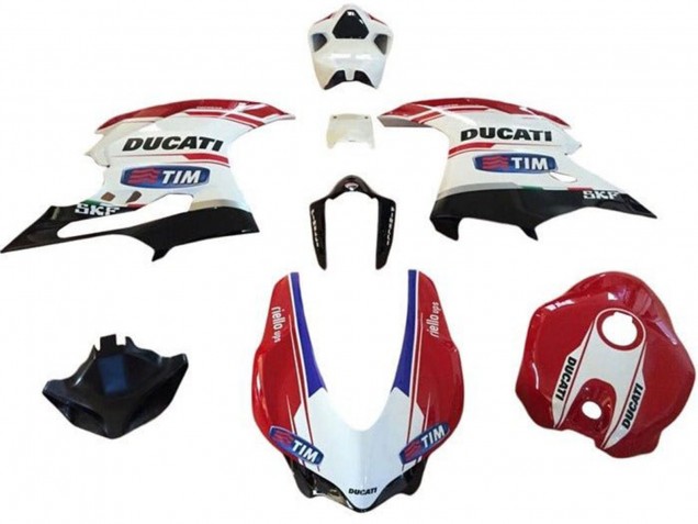 Beste Ducati 959/1299 Motorrad Verkleidung 2015-2020 - Weiss Rot Blau Glanzendes Schwarz Tim