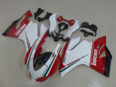 Beste Ducati Panigale 899 Motorrad Verkleidung 2011-2014 - Weiss Rot Grun Glanzendes Schwarz