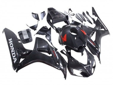 Beste Honda CBR1000RR Motorrad Verkleidung 2006-2007 - Kunst Carbonfaser Rot Weiss