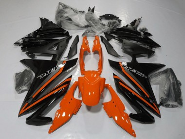 Beste Honda CBR500R Motorrad Verkleidung 2013-2015 - Orange Grau Glanzendes Schwarz
