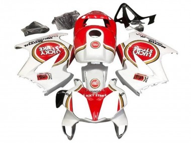 Beste Honda VFR 800 Motorrad Verkleidung 2002-2013 - Weiss Rot Lucky Strike