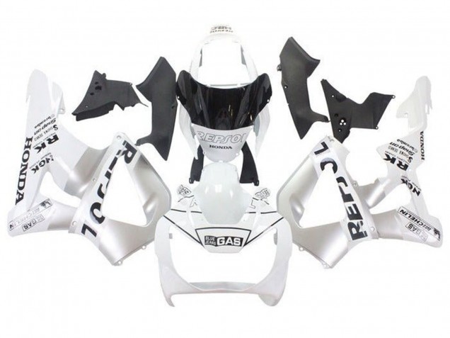 Beste Honda CBR900RR 929 Motorrad Verkleidung 2000-2001 - Weiss Silber Repsol