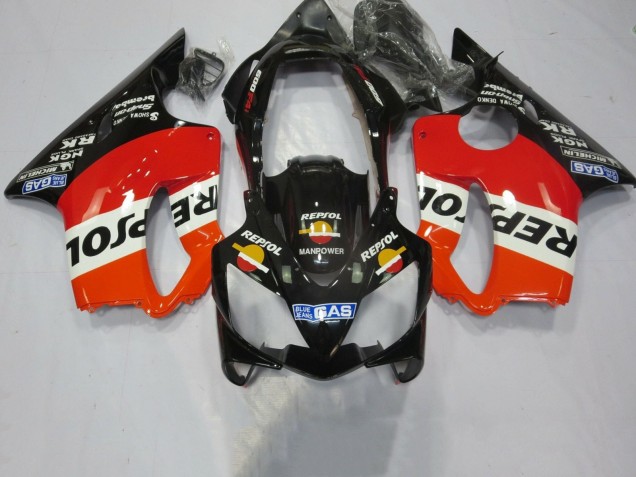 Beste Honda CBR600 F4i Motorrad Verkleidung 2004-2007 - Orange Weiss Rot Glanzendes Schwarz Repsol