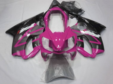 Beste Honda CBR600 F4i Motorrad Verkleidung 2004-2007 - Rosa Grau Glanzendes Schwarz