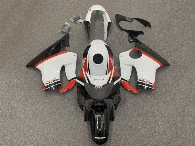 Beste Honda CBR600 F4i Motorrad Verkleidung 2004-2007 - Weiss Rot Glanzendes Schwarz
