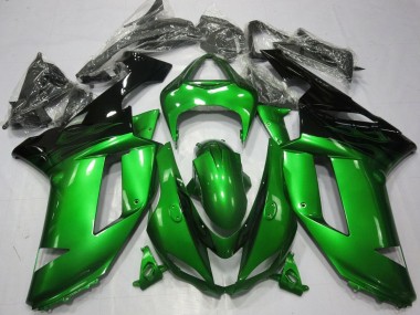 Beste Kawasaki ZX6R Motorrad Verkleidung 2007-2008 - Grun Schwarz