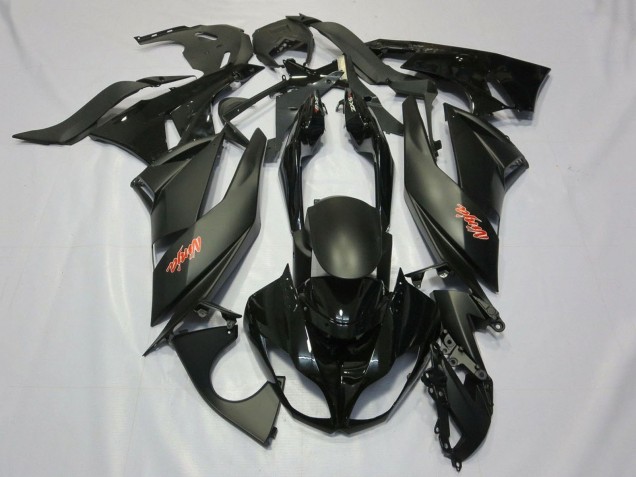 Beste Kawasaki ZX6R Motorrad Verkleidung 2007-2008 - Matt Schwarz Schwarz Rot