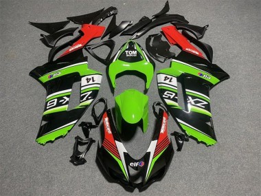 Beste Kawasaki ZX6R Motorrad Verkleidung 2007-2008 - Schwarz Grun Weiss Rot