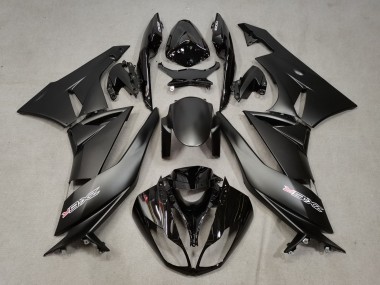 Beste Kawasaki ZX6R Motorrad Verkleidung 2009-2012 - Matt Schwarz Glanzendes Schwarz Weiss Rot