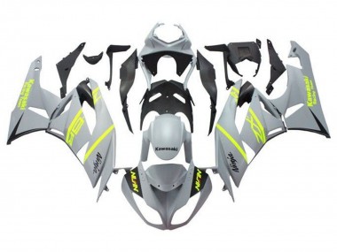 Beste Kawasaki ZX6R Motorrad Verkleidung 2009-2012 - Grau Gelb Schwarz