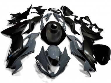 Beste Kawasaki ZX6R Motorrad Verkleidung 2019-2022 - Matt Schwarz Nardo Grau