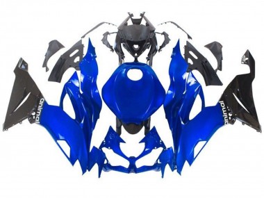 Beste Kawasaki ZX6R Motorrad Verkleidung 2019-2022 - Blau Glanzendes Schwarz