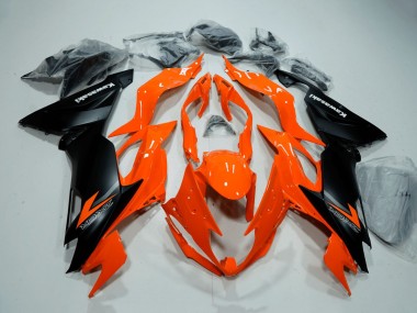 Beste Kawasaki ZX6R Motorrad Verkleidung 2019-2022 - Orange Matt Schwarz