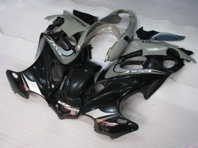 Beste Suzuki GSX600F/GSX750F Motorrad Verkleidung 2004-2006 - Glanzendes Schwarz Grau