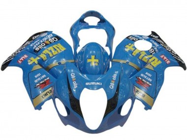 Beste Suzuki GSXR 1300 Hayabusa Motorrad Verkleidung 1996-2007 - Blau Gold Schwarz Rizla