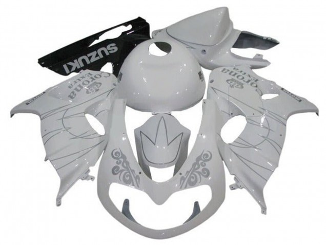 Beste Suzuki TL1000R Motorrad Verkleidung 1998-2003 - Weiss Silber Corona