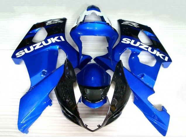 Beste Suzuki GSXR 1000 Motorrad Verkleidung 2003-2004 - Blau Schwarz Weiss