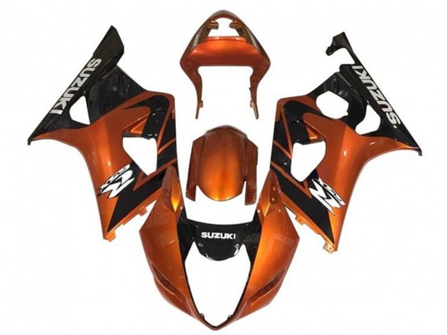 Beste Suzuki GSXR 1000 Motorrad Verkleidung 2003-2004 - Orange Schwarz Weiss