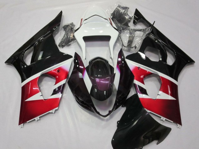 Beste Suzuki GSXR 1000 Motorrad Verkleidung 2003-2004 - Weiss Rot Lila Schwarz