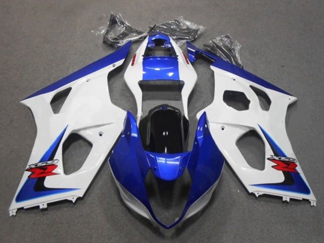 Beste Suzuki GSXR 1000 Motorrad Verkleidung 2003-2004 - Weiss Blau Schwarz Rot