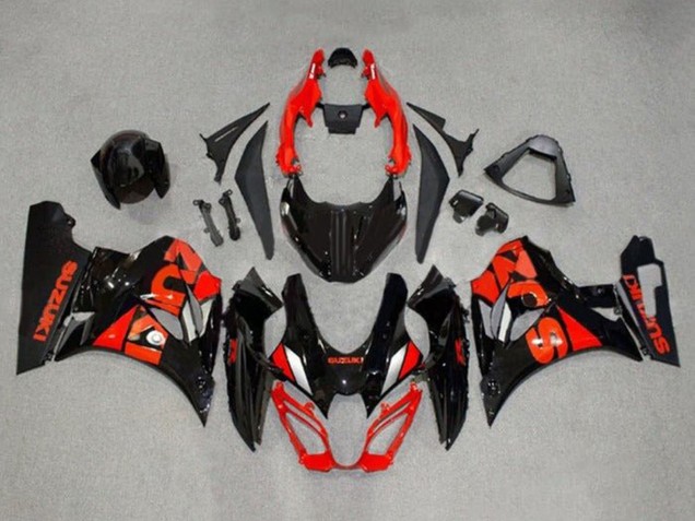 Beste Suzuki GSXR1000 Motorrad Verkleidung 2017-2025 - Schwarz Rot Silber