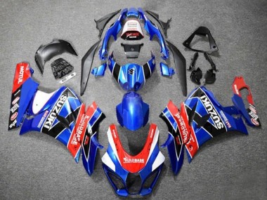 Beste Suzuki GSXR1000 Motorrad Verkleidung 2017-2024 - Blau Rot Weiss Schwarz