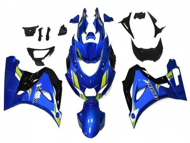 Beste Suzuki GSXR1000 Motorrad Verkleidung 2017-2024 - Blau Grun Schwarz Ecstar