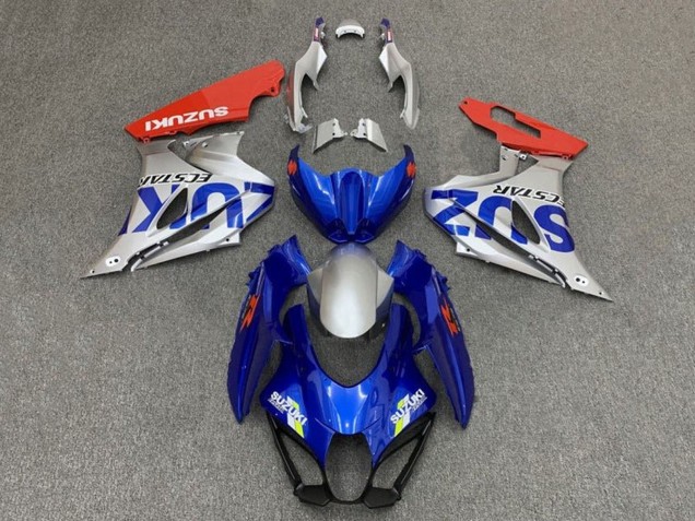 Beste Suzuki GSXR1000 Motorrad Verkleidung 2017-2024 - Blau Silber Rot