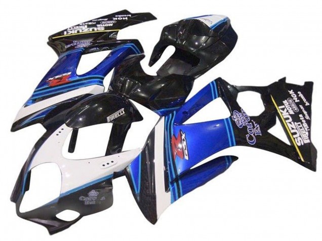 Beste Suzuki GSXR 1000 Motorrad Verkleidung 2007-2008 - Weiss Blau Schwarz Corona