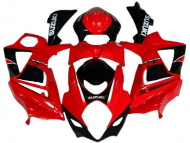 Beste Suzuki GSXR 1000 Motorrad Verkleidung 2007-2008 - Rot Schwarz Weiss Aufkleber