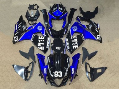 Beste Suzuki GSXR 1000 Motorrad Verkleidung 2009-2016 - Schwarz Blau Weiss 93
