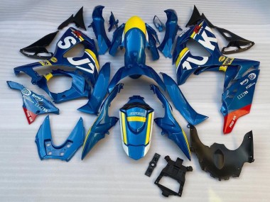 Beste Suzuki GSXR 1000 Motorrad Verkleidung 2009-2016 - Blau Gelb Weiss Rot