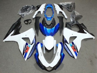 Beste Suzuki GSXR 1000 Motorrad Verkleidung 2009-2016 - Weiss Blau Schwarz