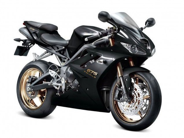 Beste Triumph Daytona 675 Triple Motorrad Verkleidung 2006-2008 - Glanzendes Schwarz