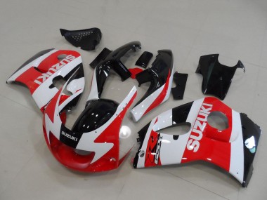 Beste Suzuki GSXR 600 / GSXR 750 Motorrad Verkleidung 1996-2000 - Rot Weiss Schwarz
