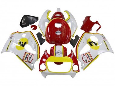 Beste Suzuki GSXR 600 / GSXR 750 Motorrad Verkleidung 1996-2000 - Weiss Rot Gelb Texaco