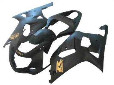Beste Suzuki GSXR 600 / GSXR 750 Motorrad Verkleidung 2001-2003 - Matt Schwarz Gold