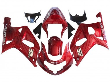 Beste Suzuki GSXR 600 / GSXR 750 Motorrad Verkleidung 2001-2003 - Rot Chrome