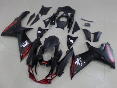 Beste Suzuki GSXR 600 / GSXR 750 Motorrad Verkleidung 2011-2024 - Matt Schwarz Glanzendes Schwarz Rot Weiss