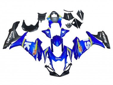 Beste Suzuki GSXR 600 / GSXR 750 Motorrad Verkleidung 2011-2024 - Weiss Blau Gelb Schwarz