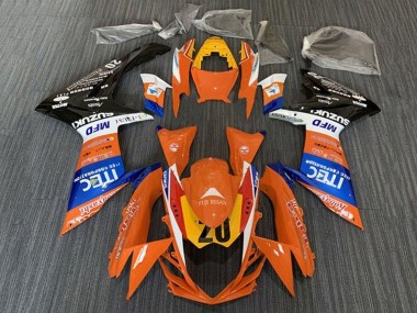 Beste Suzuki GSXR 600 / GSXR 750 Motorrad Verkleidung 2011-2024 - Orange Blau Weiss Schwarz Gelb 20