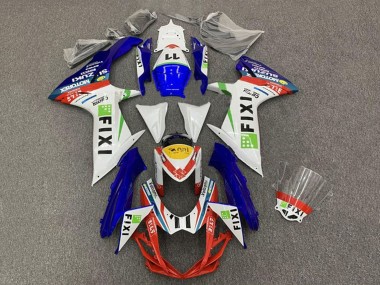 Beste Suzuki GSXR 600 / GSXR 750 Motorrad Verkleidung 2011-2024 - Weiss Blau Gelb Rot Grun Fixi 11