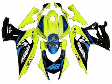 Beste Yamaha YZF R7 Motorrad Verkleidung 2021-2024 - Gelb Schwarz Hai