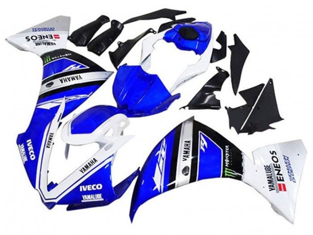 Beste Yamaha YZF 1000 R1 Motorrad Verkleidung 2009-2011 - Weiss Blau Schwarz Grun Monster IVECO Yamalube ENEOS